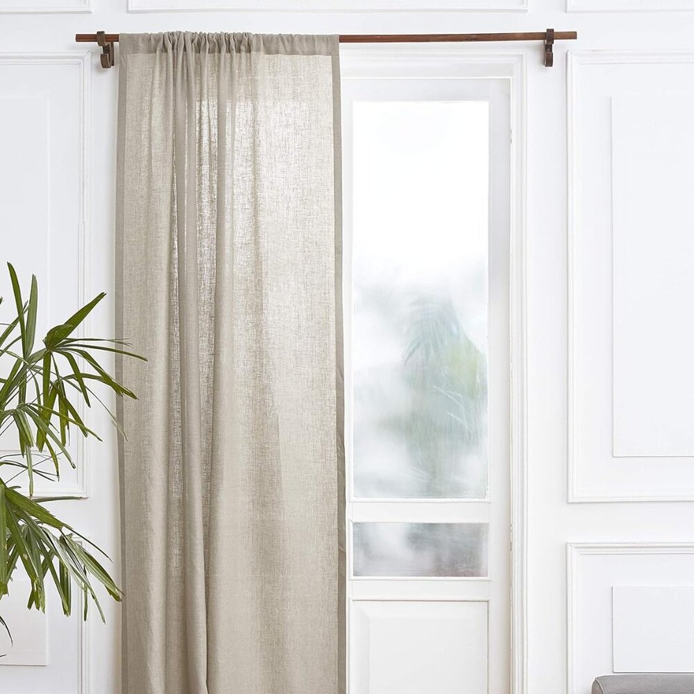 Solino Home 100% Pure Linen Curtains | Natural 52 x 102 | NWOT | 2
